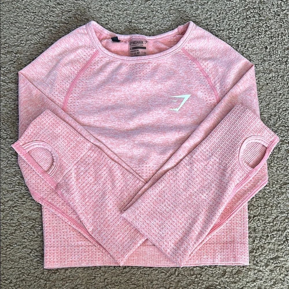 Gymshark Pink Cropped Fitted Hoodie